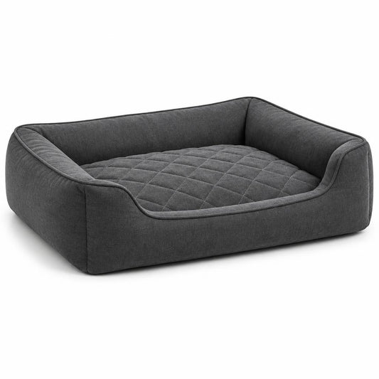 Cama ortopédica gris para perros
