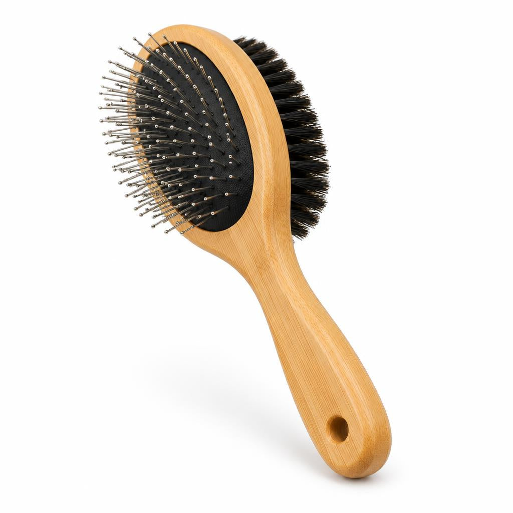 Cepillo doble para el cuidado del pelo